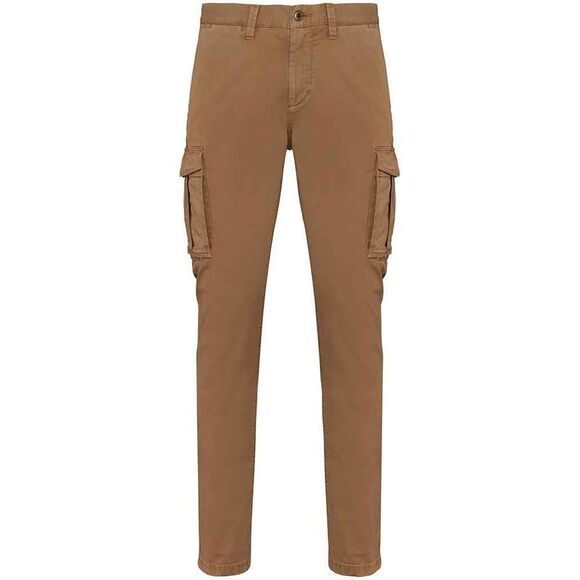 Native Spirit Mens Washed Cargo Pants / Washed Dark Camel